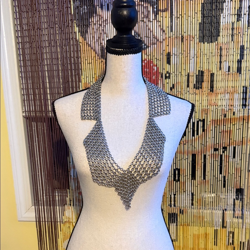 Elegant Sterling Silver Tuxedo Necklace